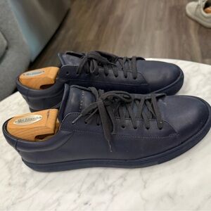 Oliver Cabell Low One Navy Leather Men's Shoes